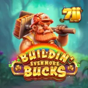 Cena do jogo de slot Buildin’ Even More Bucks com personagens e elementos de construção